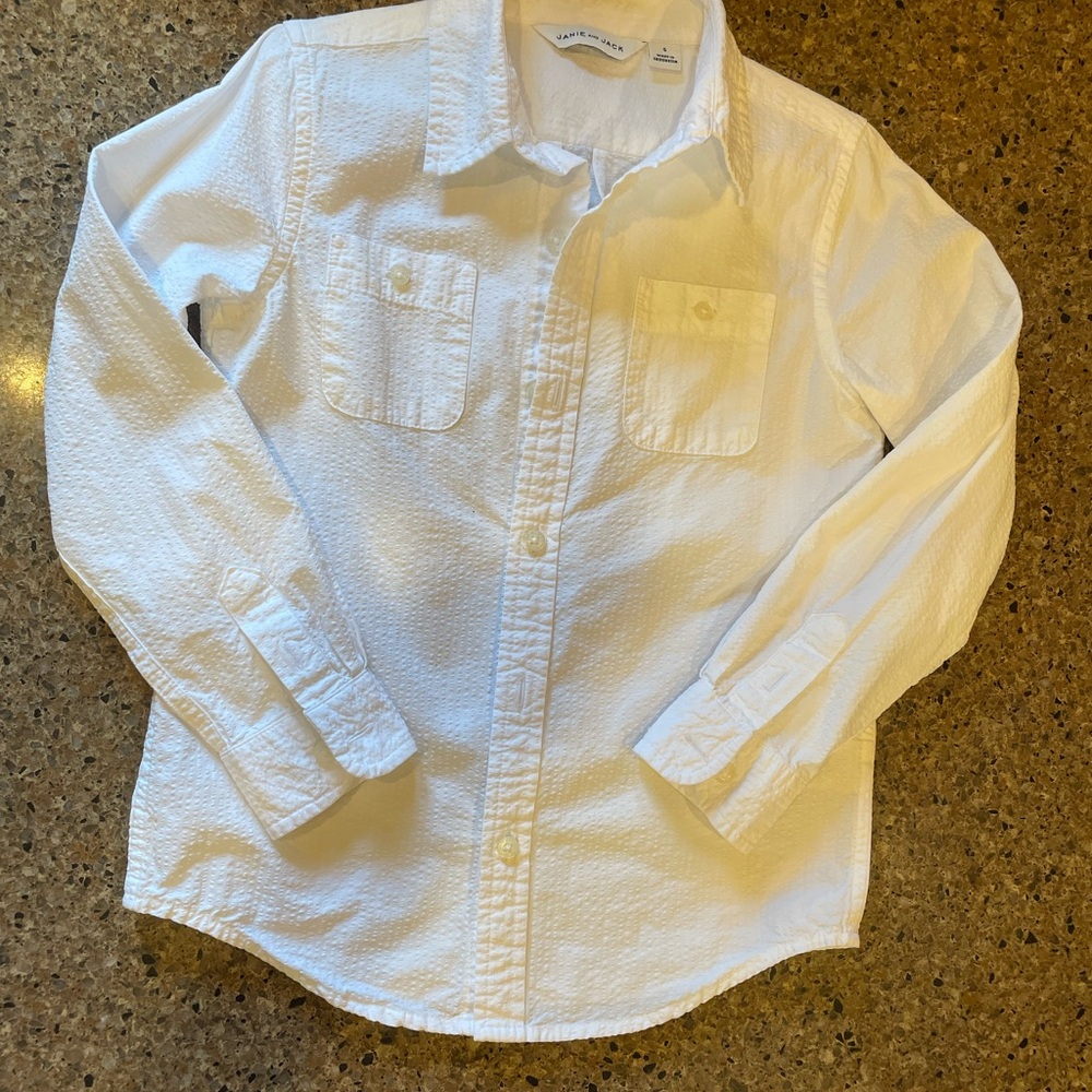 Janie and Jack Classic White Button-Down Shirt